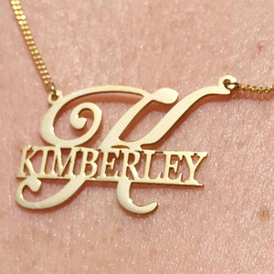 Unique Style Big First Letter Personalized Necklace