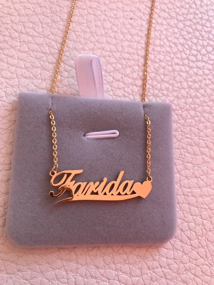 Farida Style w/ heart Personalized Necklace