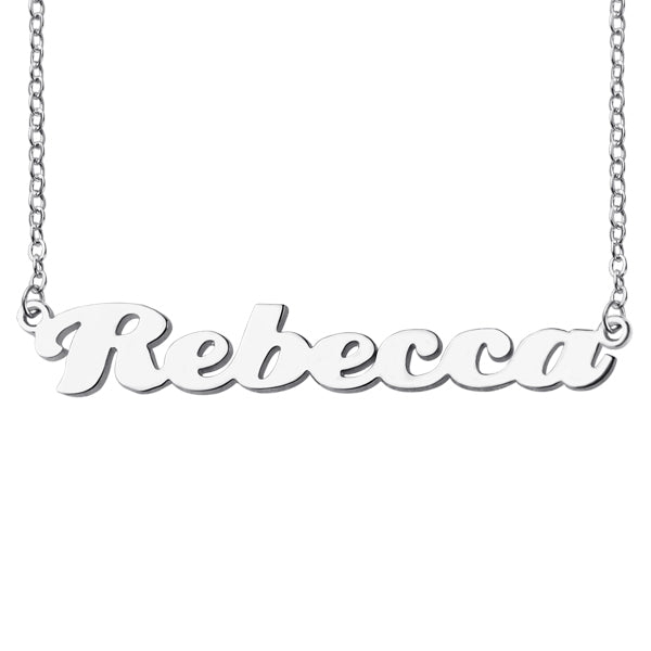 Puff Font Name Necklace