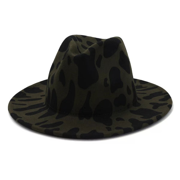 Cow Print Fedora Hat