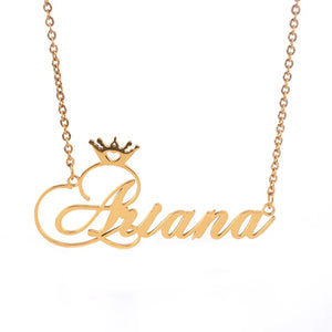 Princess Crown Name Necklace
