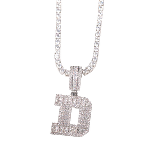 Varsity Letter Initial Necklace