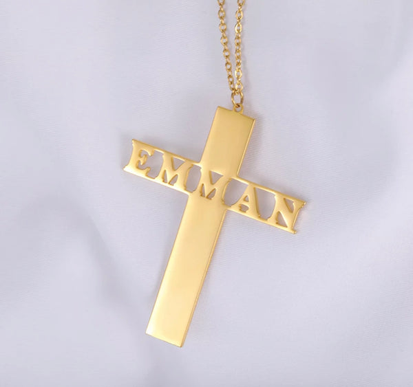Personalized Nameplate Cross