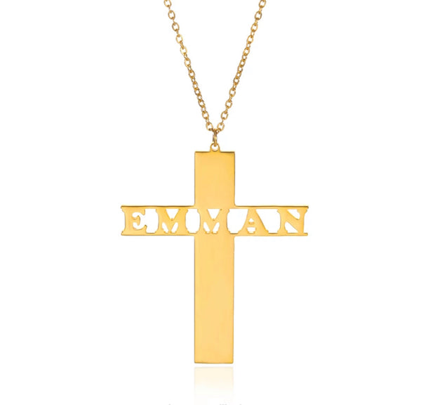 Personalized Nameplate Cross
