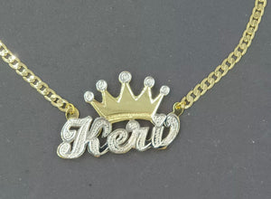 Keri Crown Personalized Necklace